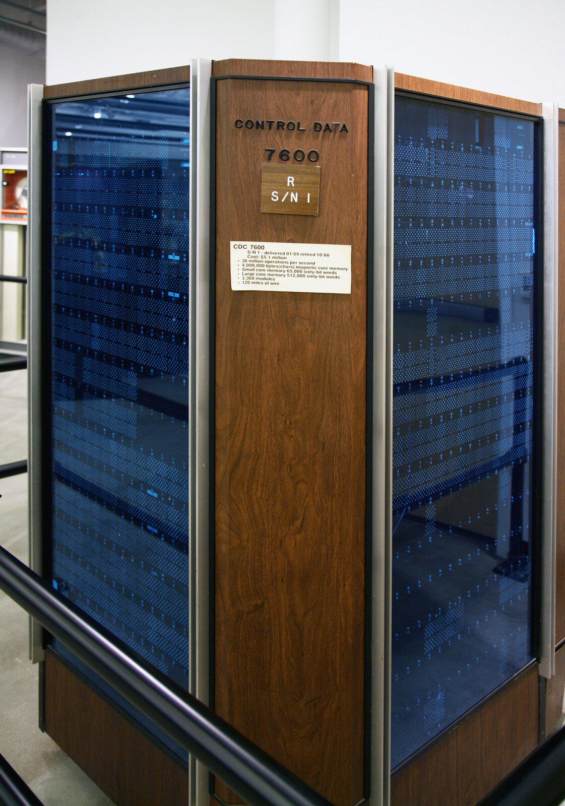 A CDC 7600 on display at the Computer History Museum, Mountain View California.