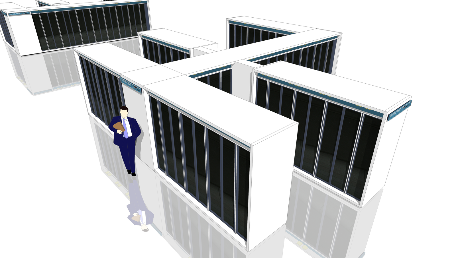 CDC STAR-100 renderings showing 4 MB and 8 MB configurations.