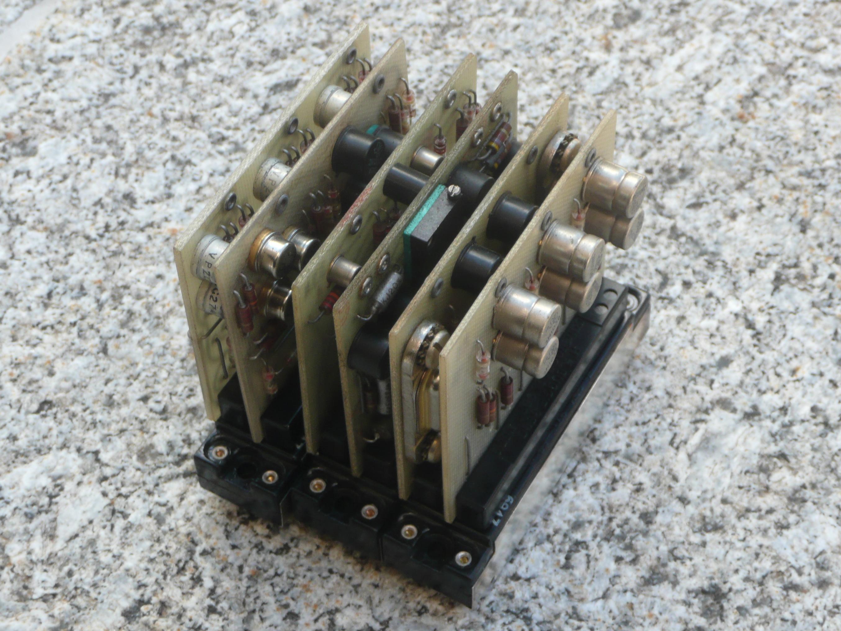 CDC cordwood modules from the 160/1604 series with backplane connector.