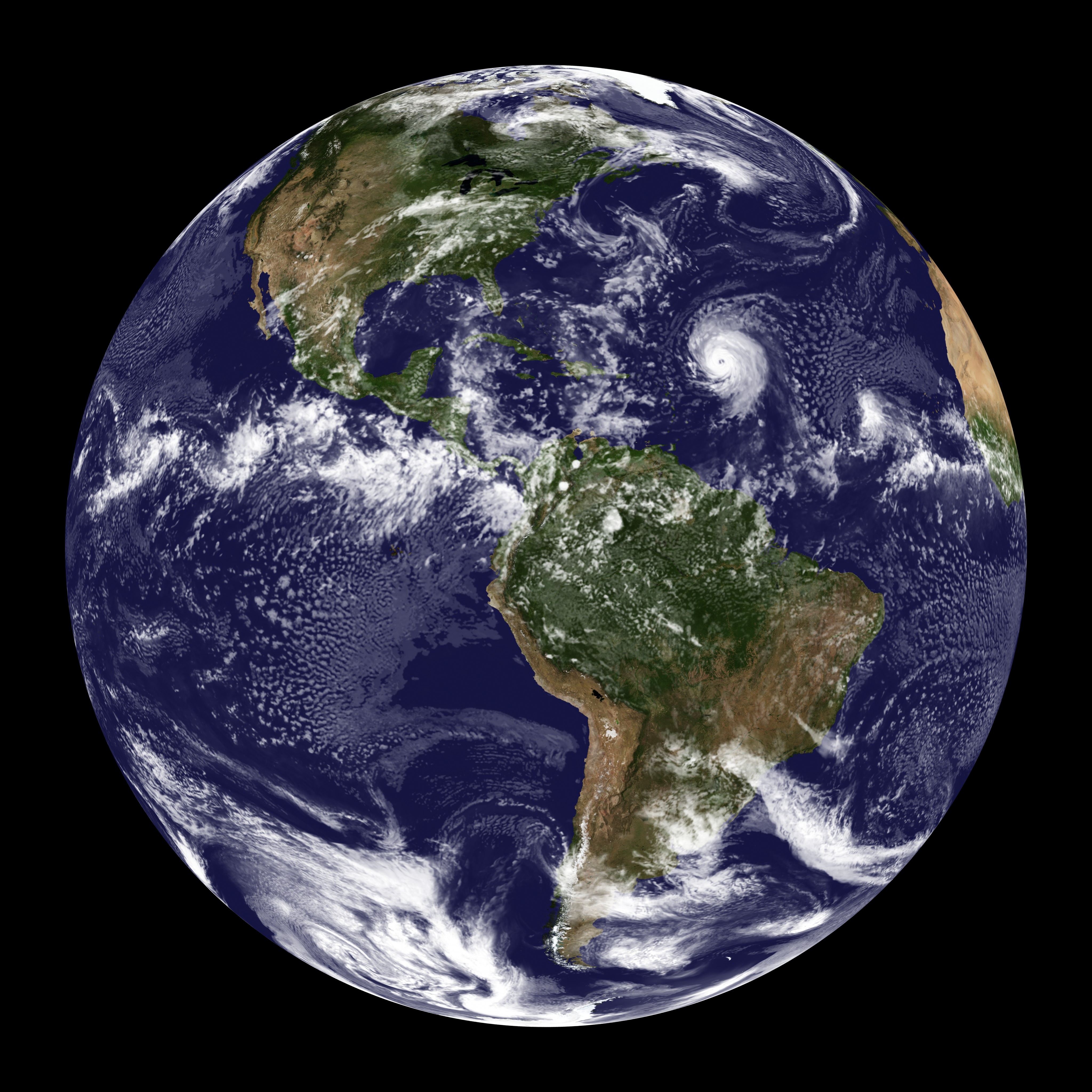 A simulation of global clouds from NASA's GEOS-5 high-resolution model (2014, 7-kilometre global grid). The mathematical infrastructure that lets a model of this size run stably for months of simulated time without blowing up is a direct descendant of Arakawa's 1966 conservation schemes. Photo: NASA Scientific Visualization Studio (public domain).