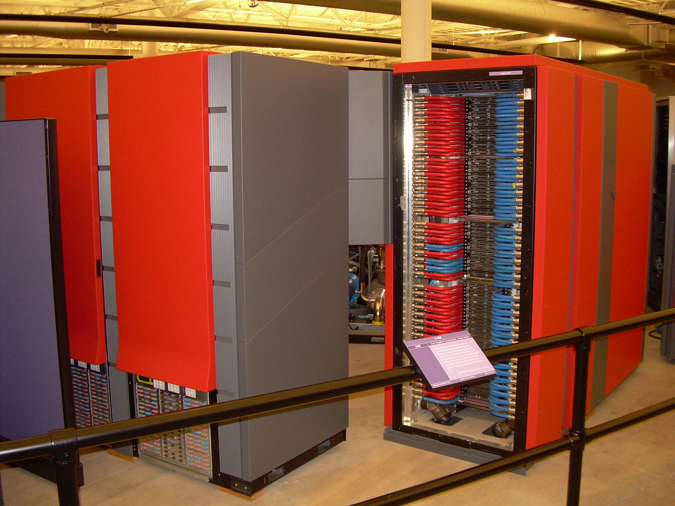 A Cray Y-MP shared-memory vector supercomputer of 1988.