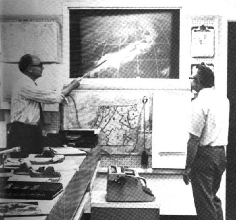Forecasters at the Washington WSFO, late 1974.