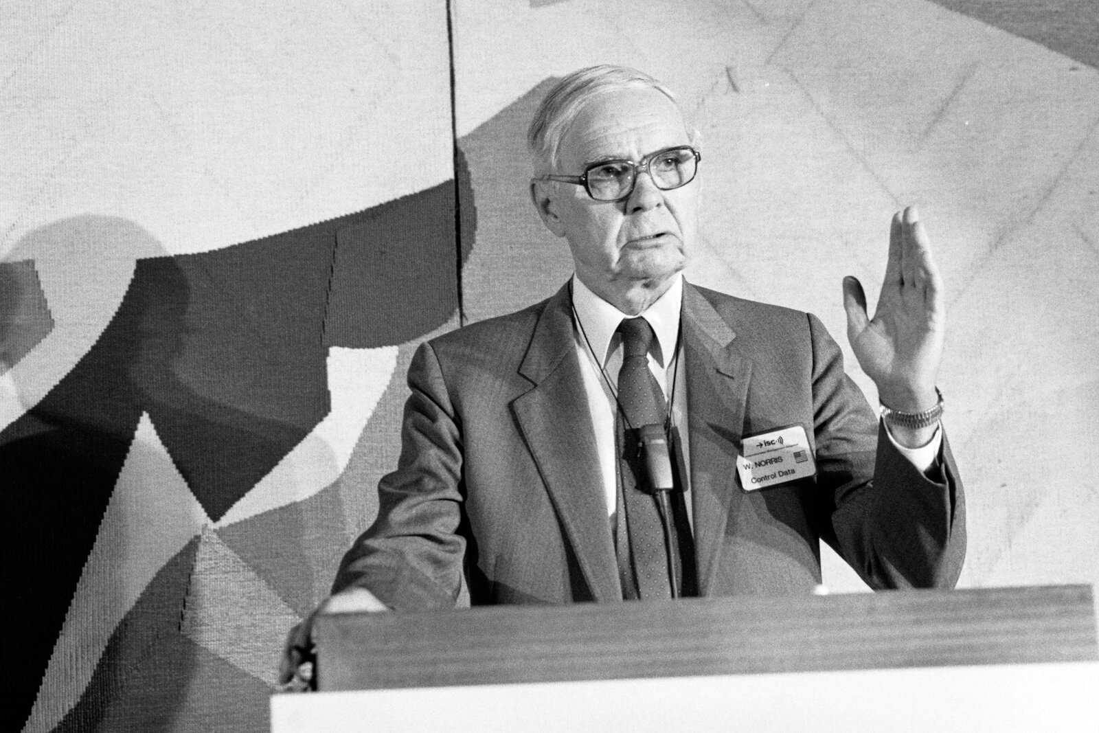 William C. Norris in 1986.